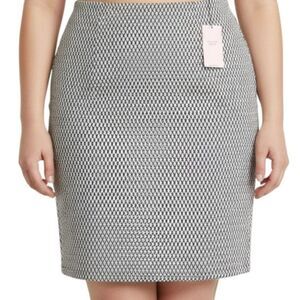 MAITAI Black & White Knit Stretch Skirt, NWT! Size 2XL